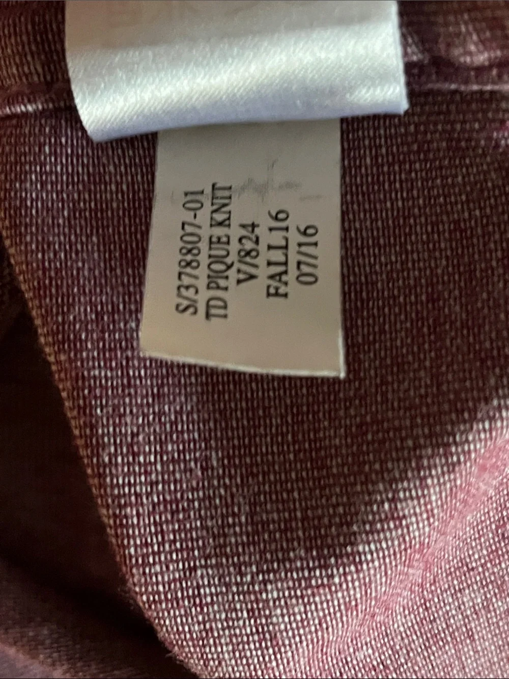 Banana Republic Luxury Touch knit button down shirt heathered burgandy sz medium